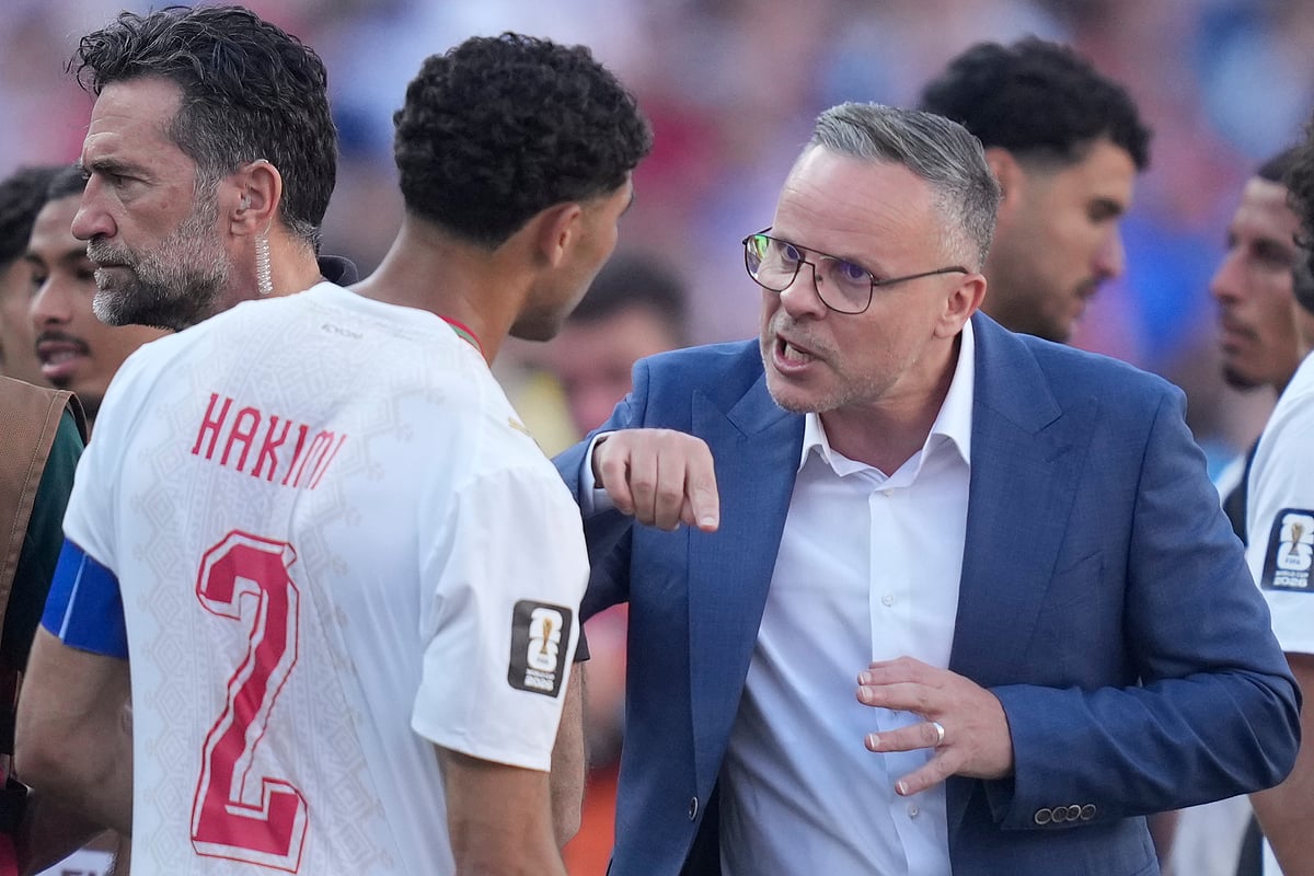 Scotland Vs Morocco FIFA World Cup 2026 Mohamed Ouahbi and Achraf Hakimi AP Photo