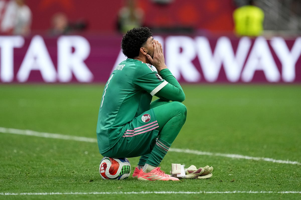 Canada vs Qatar FIFA World Cup 2026 Group B Mahmoud Abunada reacts AP Photo