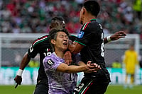 Mexico Vs South Korea, FIFA World Cup 2026 In Pics: See Best Photos From Estadio Guadalajara AP Photo/Ricardo Mazalan : South Korea's Lee Kang-in (19), center, fights for the ball with Mexico's Jesus Gallardo (23), right, during the World Cup Group A soccer match between Mexico and South Korea in Zapopan, near Guadalajara, Mexico, Thursday, June 18, 2026.