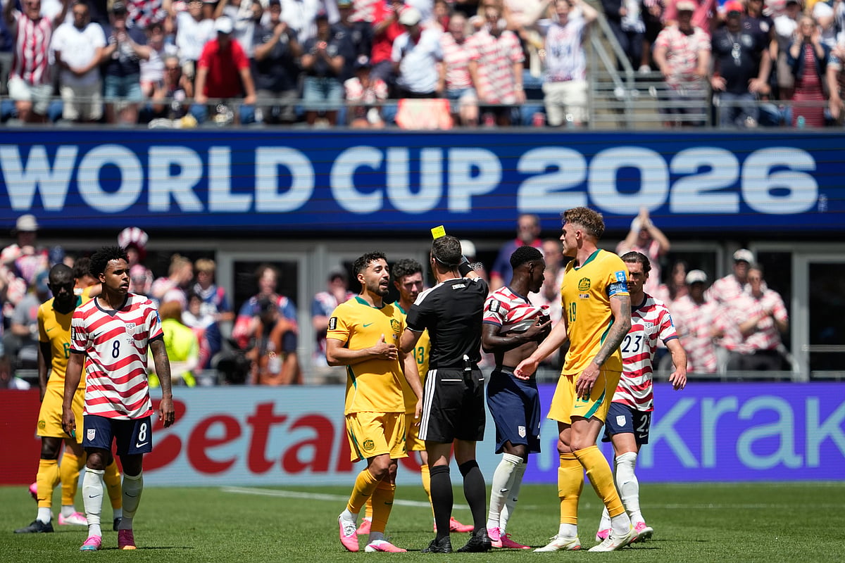 USA vs Australia FIFA World Cup 2026 Group D Italiano booked AP photo