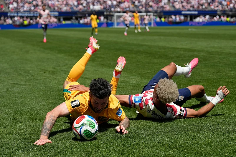 USA vs Australia FIFA World Cup 2026 Group D Aiden ONeill and Antonee Robinson AP Photo