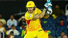 Faf du Plessis in action during Texas Super Kings' MLC 2026 opener against Seattle Orcas. - X/TexasSuperKings
