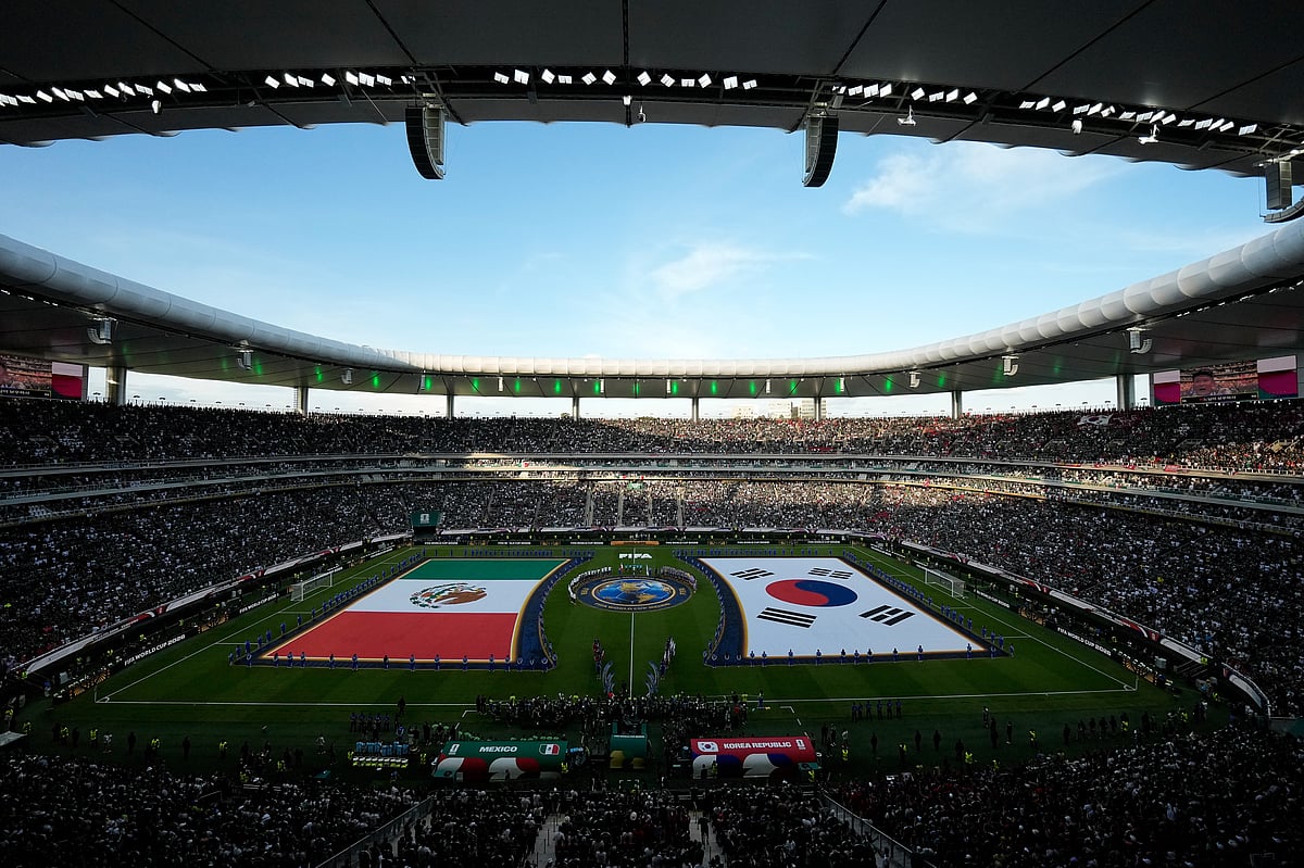 A general view before the World Cup Group A soccer match between Mexico and South Korea in Zapopan, near Guadalajara, Mexico, Thursday, June 18, 2026. - AP Photo/Silvia Izquierdo