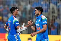 India Vs Afghanistan, 3rd ODI: Jaiswal, Krishna Star As Men In Blue Complete Afghan Atalans Whitewash | Photo: AP/Mahesh Kumar A. : India's Yashasvi Jaiswal is congratulated by captain Shubman Gill as he leaves the field after India won the third ODI cricket match against Afghanistan in Chennai.