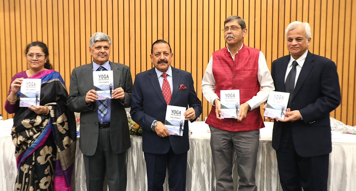 Union Minister Dr. Jitendra Singh at the launch of the book ‘Yoga and Prevention of Type 2 Diabetes: An Integrated Approach to Wellness' - null