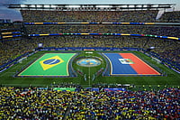 AP Photo/Matt Rourke : General view during the pregame ceremony before the World Cup Group C soccer match between Brazil and Haiti in Philadelphia, Friday, June 19, 2026.