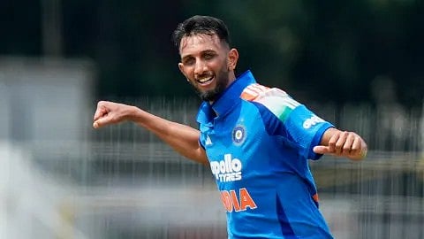 Prasidh Krishna Takes 5-Wicket Haul Conceding Just 23 runs in 8.2 Overs - AP