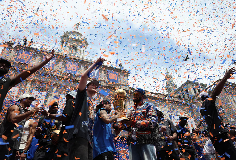 NBA basketball New York Knicks Championship Parade highlights-