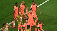 Netherlands Vs Sweden LIVE Streaming, FIFA World Cup 2026: Where To Watch, Prediction, H2H - All You Need To Know AP Photo/Jessica Tobias : Netherlands' Virgil van Dijk (4) celebrates with teammates after scoring the opening goal during the World Cup Group F soccer match between the Netherlands and Japan in Arlington, Texas, near Dallas, Sunday, June 14, 2026.