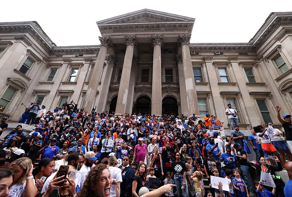 NBA basketball New York Knicks Championship Parade highlights-