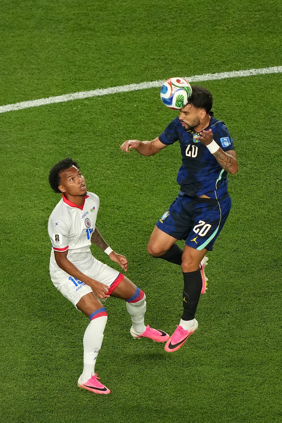 Brazil vs Haiti FIFA World Cup 2026 Lucas Paqueta and Ruben Providence AP Photo