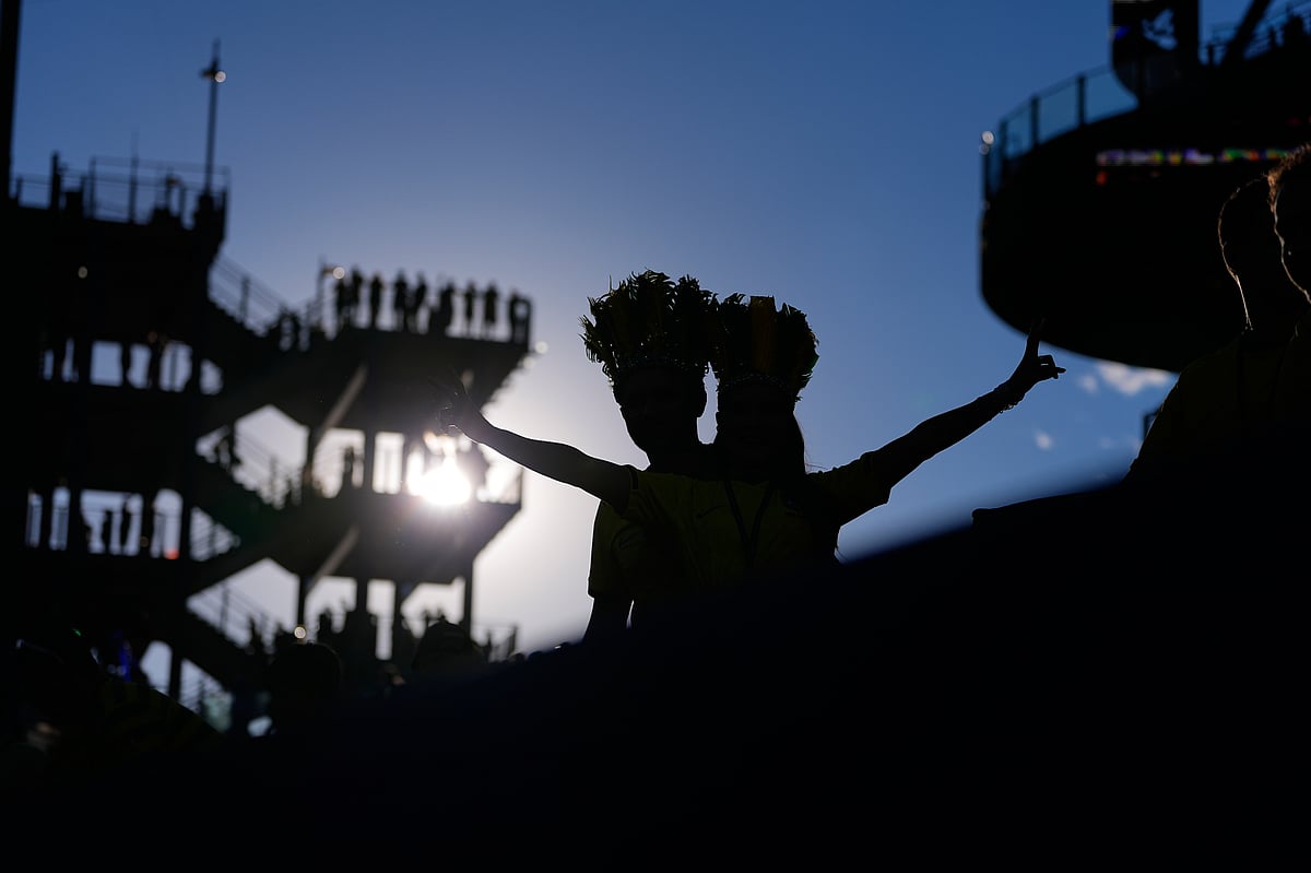 Brazil vs Haiti FIFA World Cup 2026 Fans silhouette AP Photo