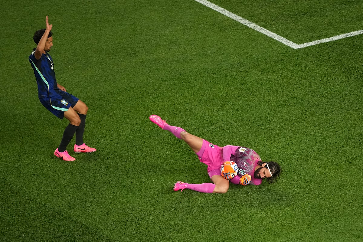Brazil vs Haiti FIFA World Cup 2026 Becker Makes A Save AP Photo