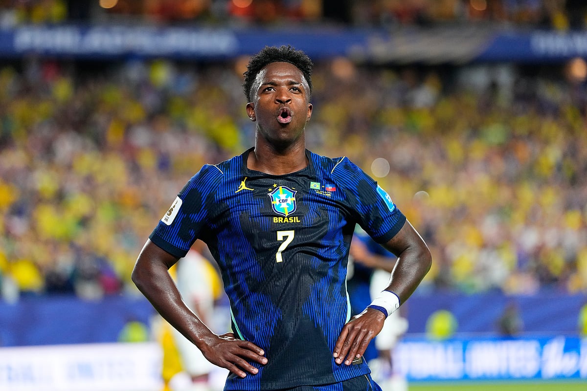 Brazil vs Haiti FIFA World Cup 2026 Vinicius Celebs AP Photo