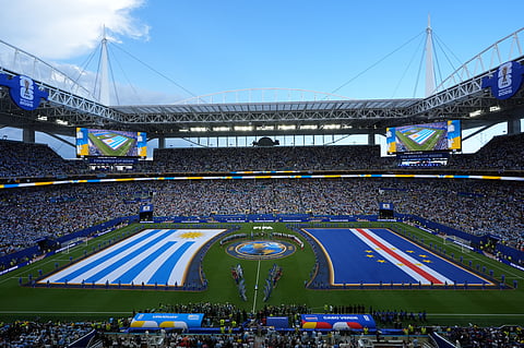 A general view before the World Cup Group H soccer match between Uruguay and Cape Verde in Miami Gardens