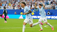 Uruguay Vs Cape Verde LIVE Score, FIFA World Cup 2026: La Celeste Clash With Blue Sharks In High-Stakes Group H Showdown Lynne Sladky/AP Photo : Uruguay's Maxi Araujo celebrates scoring his side's opening goal against Saudi Arabia during a World Cup Group H soccer match in Miami Gardens.