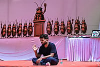Photo: PTI : Cockroach Janta Party (CJP) founder Abhijeet Dipke 