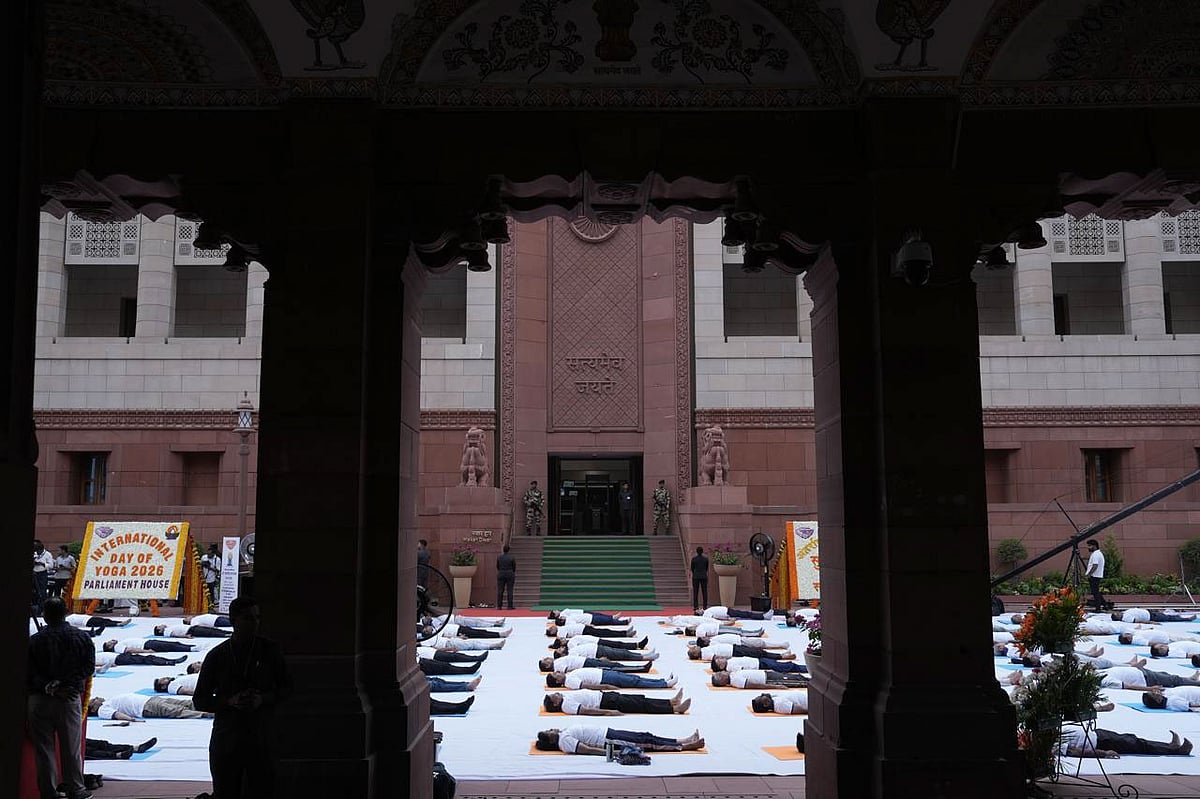 International Day of Yoga at the Parliament House complex