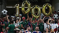 Tunisia Vs Japan LIVE Score, FIFA World Cup 2026: Starting XIs Announced For Historic 1,000th WC Game (AP Photo/Matias Delacroix) : Fans hold balloons marking the 1,000th World Cup match prior to the Group F soccer match between Tunisia and Japan in Guadalupe, near Monterrey, Mexico, Saturday, June 20, 2026.