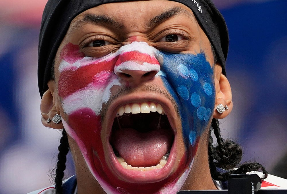 Fifa World Cup 2026 fans dazzling costumes, facepaint and flags highlights-United States fan 
