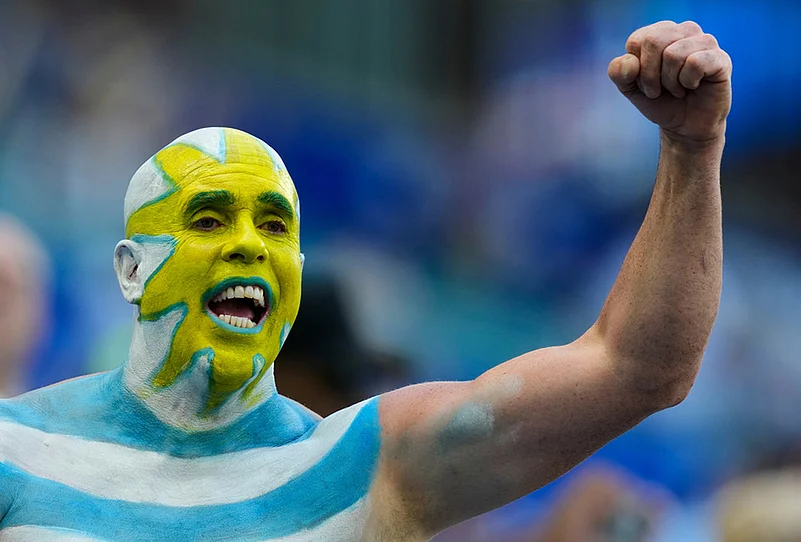 Fifa World Cup 2026 fans dazzling costumes, facepaint and flags highlights-Uruguay fan