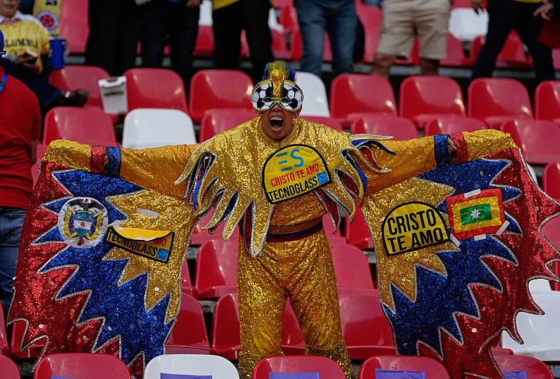Fifa World Cup 2026 fans dazzling costumes, facepaint and flags highlights-Colombia supporter