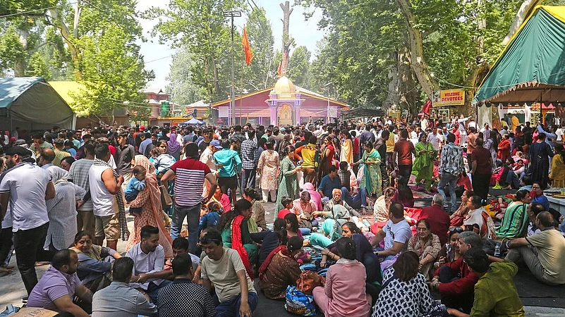 Kashmiri Migrant Pandits Celebrate Jyeshtha Ashtami in Jammu
