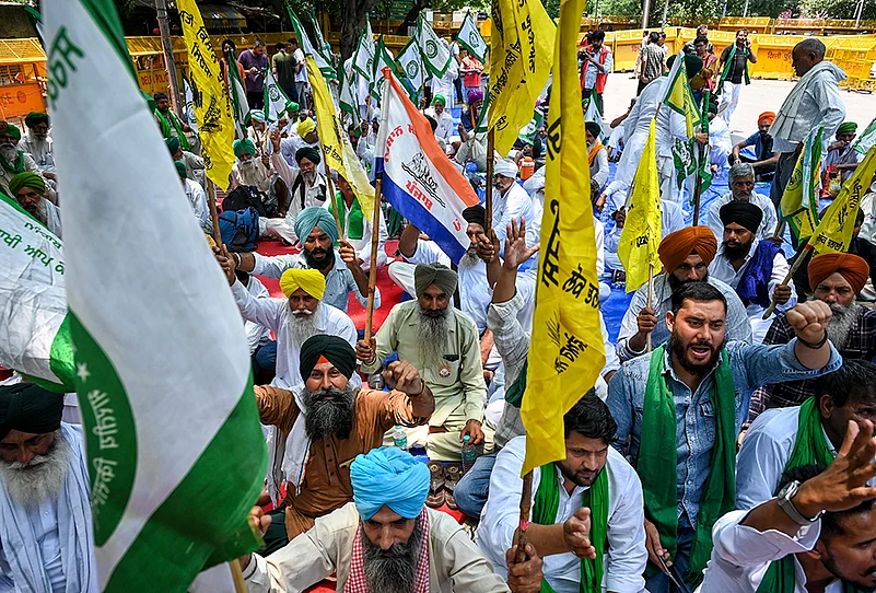 Samyukt Kisan Morcha protest in New Delhi