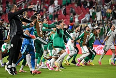 Players of Algeria react after the World Cup Group J soccer match against Jordan in Santa Clara, California near San Francisco. - | Photo: AP/Eakin Howard