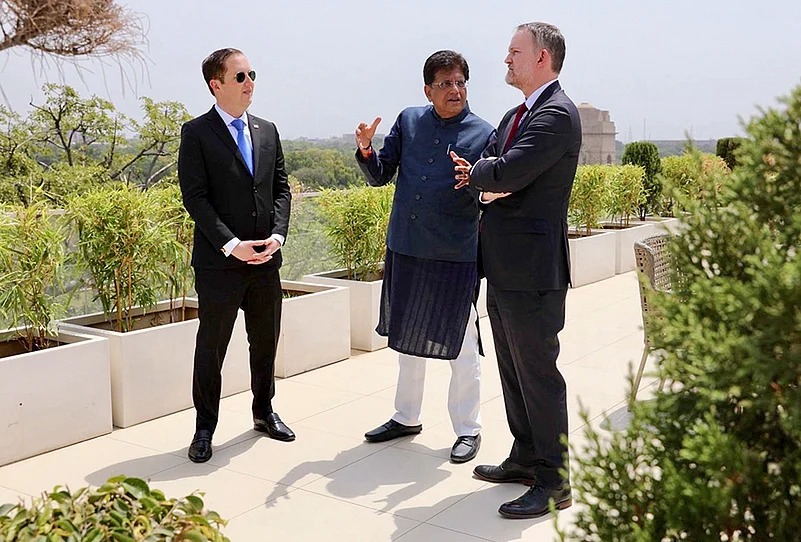 Piyush Goyal meets Jamieson Greer and Sergio Gor