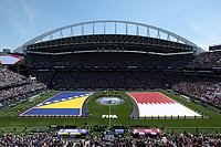 Bosnia-Herzegovina Vs Qatar, FIFA World Cup 2026: See Best Photos From Group B Finale At Seattle Stadium (AP Photo/Maddy Grassy) : Bosnian and Qatari flags are seen on the ptich before the World Cup Group B soccer match between Bosnia and Qatar in Seattle, Wednesday, June 24, 2026.