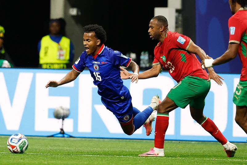 Morocco Vs Haiti FIFA World Cup 2026 Group C Ruben Providence Tackled AP Photo