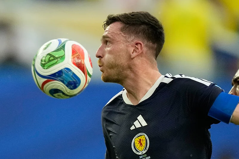 Scotland Vs Brazil FIFA World Cup 2026 Group C Andy Robertson Ball Watch AP Photo