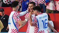 Panama Vs Croatia Highlights, FIFA World Cup 2026: Vatreni’s Ante Budimir Winner Eliminates Los Canaleros (Nathan Denette/The Canadian Press via AP) : Croatia's Ante Budimir (centre) celebrates his goal against Panama with Ivan Perisic (14) and Martin Baturina (16) during the second half of a World Cup Group L soccer match, in Toronto, on Tuesday, June 23, 2026.