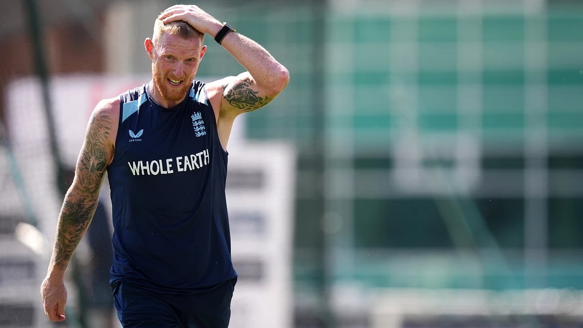 Ben Stokes in training ahead of England's 3rd Test against New Zealand at Trent Bridge. - PA via AP