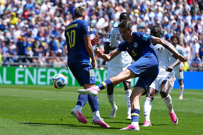 Bosnia Vs Qatar FIFA World Cup 2026 Group B Ermin Mahmic Scores AP Photo