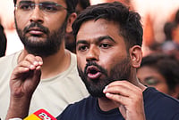 | Photo: PTI/Kamal Kishore : Cockroach Janta Party (CJP) founder Abhijeet Dipke 