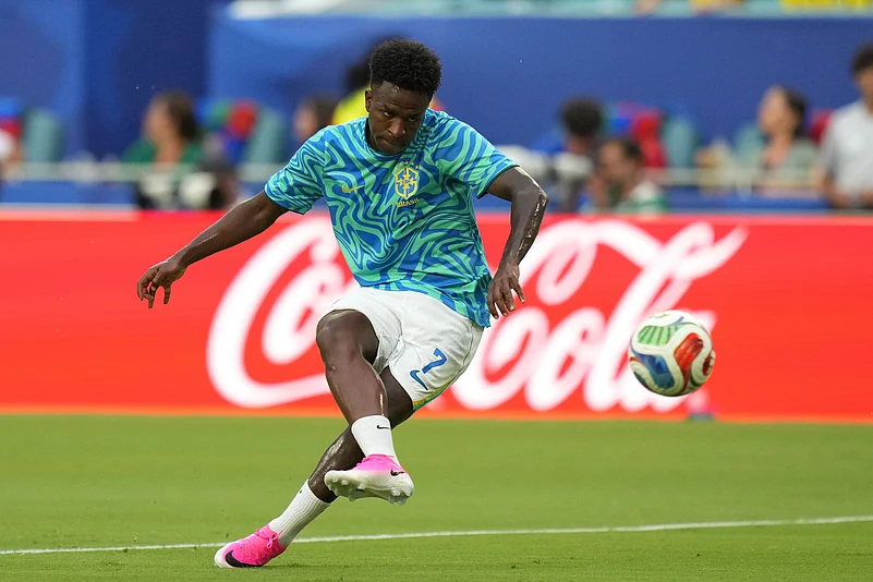 Scotland Vs Brazil FIFA World Cup 2026 Group C Vinicius warm up AP Photo