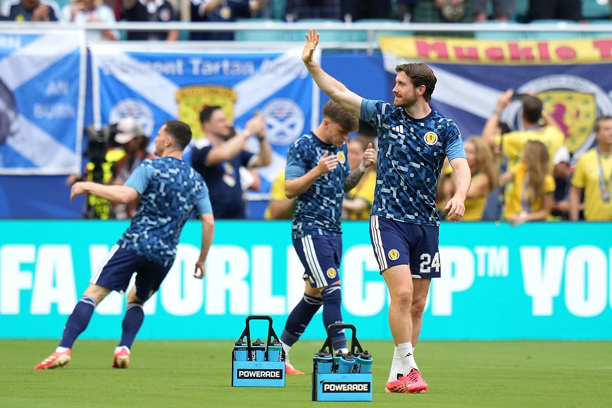 Scotland Vs Brazil FIFA World Cup 2026 Group C Anthony Ralston Warms Up AP Photo
