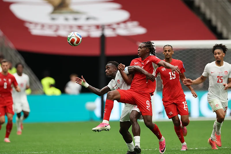 Switzerland Vs Canada FIFA World Cup 2026 Group B Richie Laryea and Johan Manzambi AP Photo