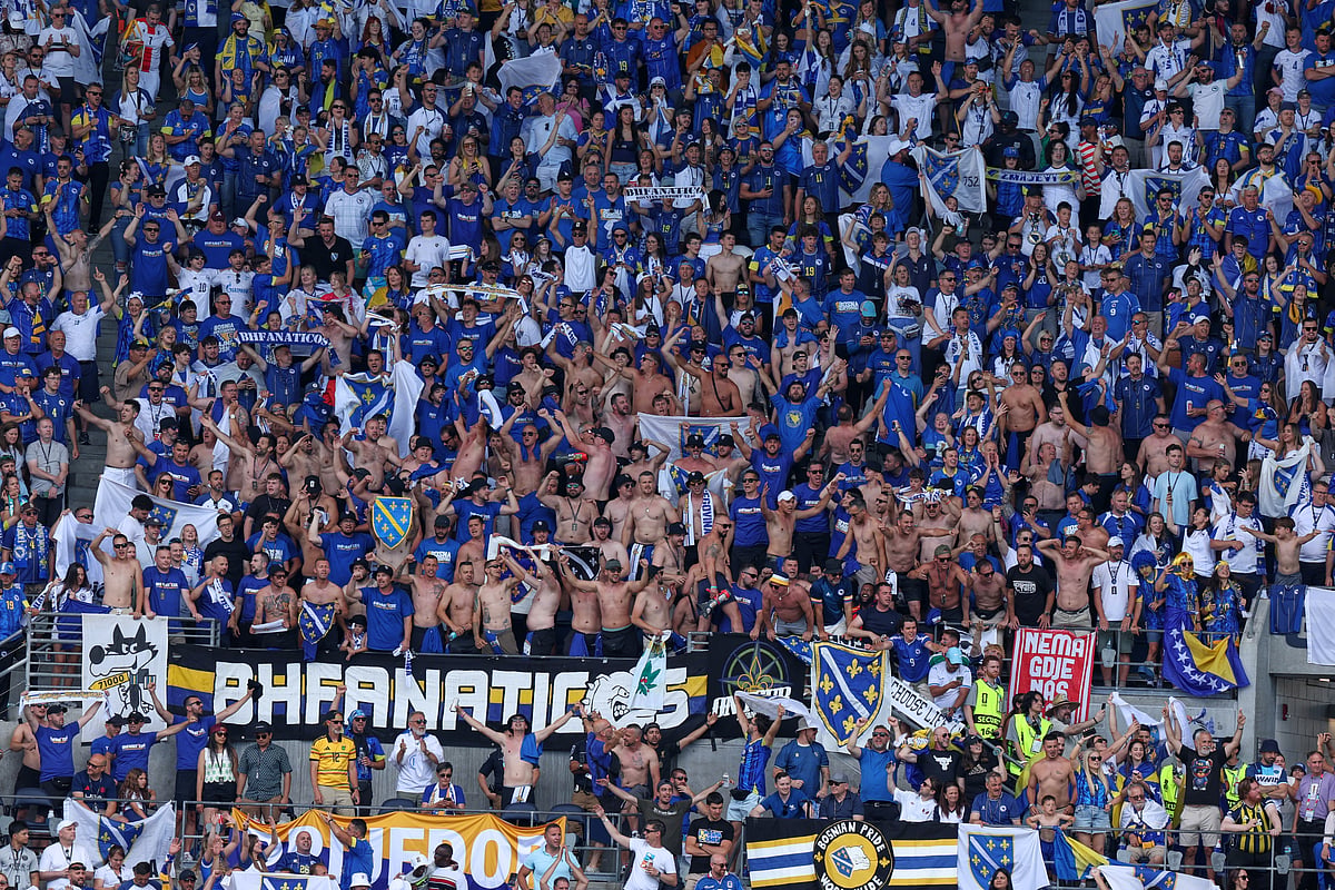 Bosnia Vs Qatar FIFA World Cup 2026 Group B Bosnia Fans Stands AP Photo