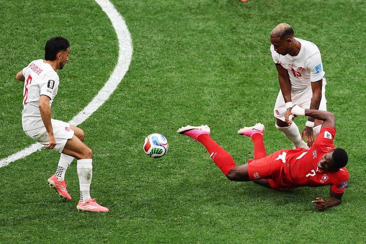 Switzerland Vs Canada FIFA World Cup 2026 Group B Breel Embolo and Derek Cornelius  AP Photo
