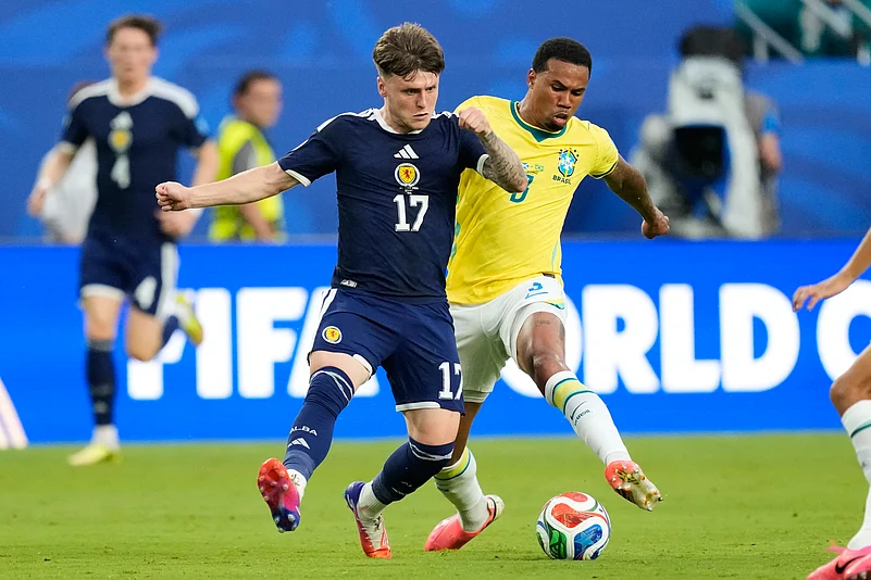 Scotland Vs Brazil FIFA World Cup 2026 Group C Ben Gannon-Doak and Gabriel AP Photo