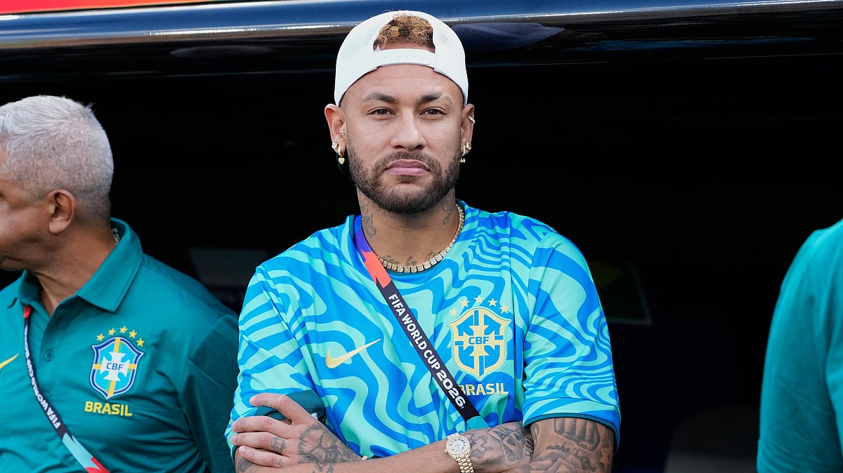 Neymar looks on before the FIFA World Cup 2026, Group C match between Brazil and Morocco in East Rutherford, N.J., near New York, Saturday, June 13, 2026. - AP Photo/Frank Franklin II