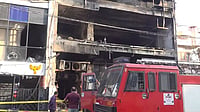 Aliganj Fire: Notice Regarding Violation of Regulations Pasted on Building Photo: PTI : Aliganj Fire: Notice Regarding Violation of Regulations Pasted on Building