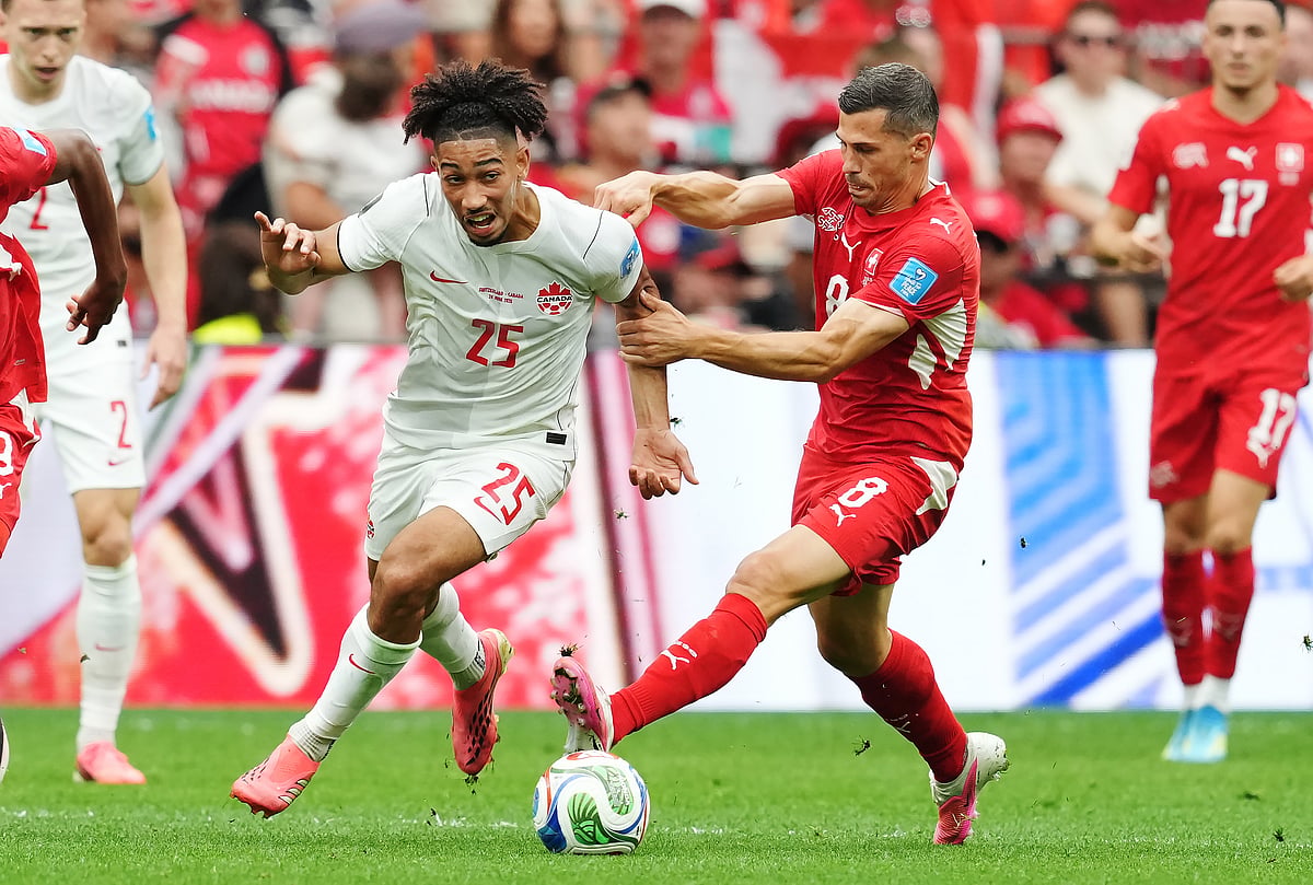 Switzerland Vs Canada FIFA World Cup 2026 Group B Nathan-Dylan Saliba and Remo Freuler AP Photo
