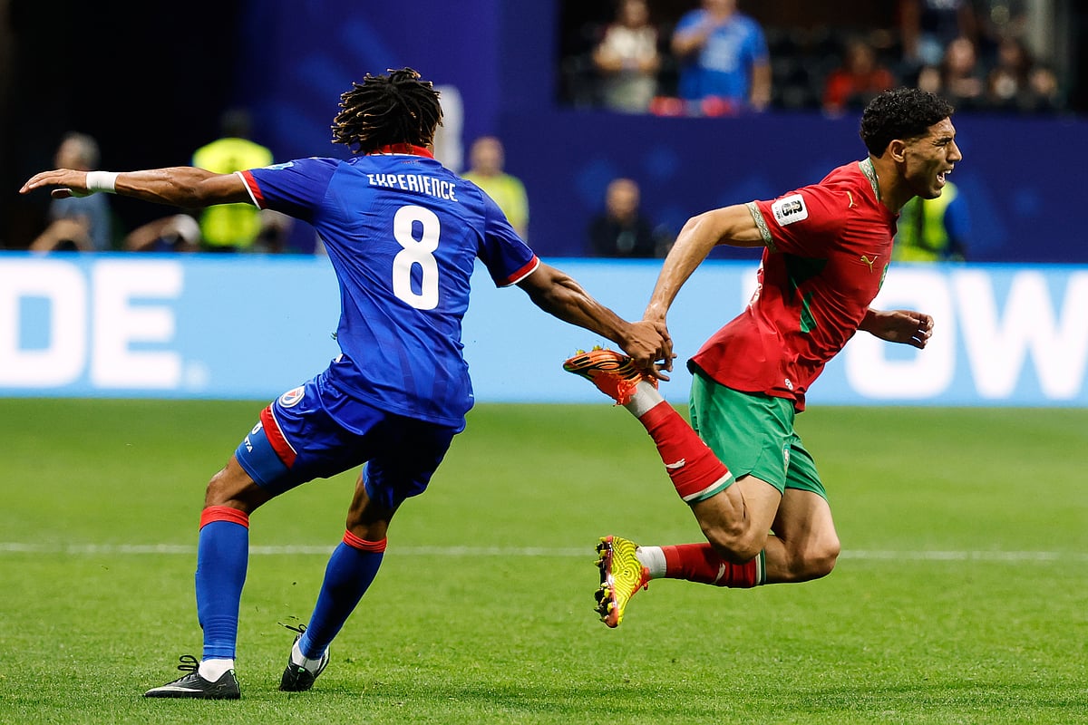 Morocco Vs Haiti FIFA World Cup 2026 Group C Hakimi Tangled AP Photo