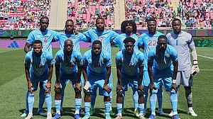 AP Photo/Eduardo Verdugo : DR Congos team pose for a group photo prior to the World Cup playoff final soccer match between DR Congo and Jamaica in Guadalajara, Mexico, Tuesday, March 31, 2026.