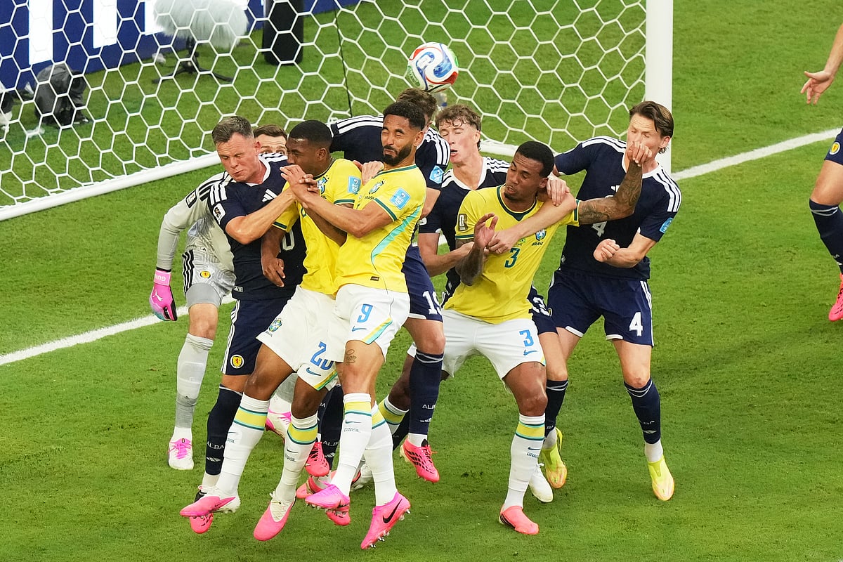 Scotland Vs Brazil FIFA World Cup 2026 Group C Jostle AP Photo