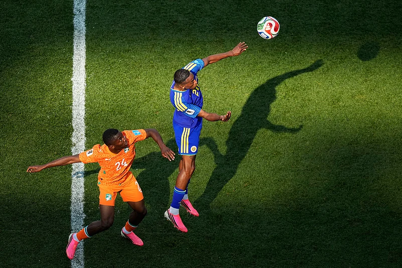 Curacao vs Ivory Coast FIFA World Cup 2026 Group E Joshua Brenet and Bazoumana Toure AP Photo
